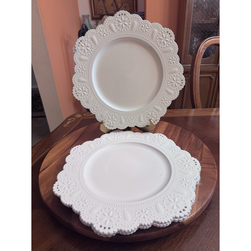 Hobby Lobby White Scalloped Charger Plate  A Set Of 4